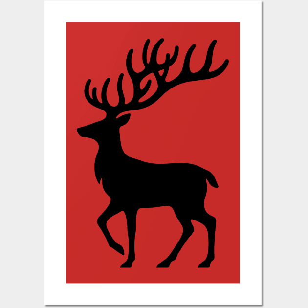 Reindeer Silhouette Wall Art by KayBee Gift Shop